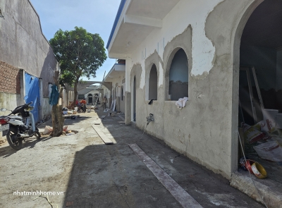 Bàn Giao Cửa Vòm Nhựa Composite Sơn Màu Xanh Tại Homestay Phước Hải, Vũng Tàu