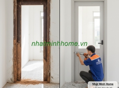 Thay Khung Cửa Bị Mục, Mối Mọt Tại Tân Phú Bằng Khung Cửa Nhựa Composite