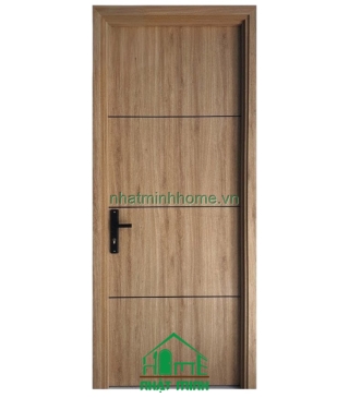 Cửa Gỗ MDF Melamine An Cường 3 Sọc Ngang Giá Rẻ NM24