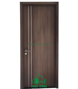 Cửa Gỗ MDF Melamine An Cường 2 Chỉ Nhôm NM19
