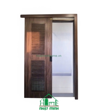 Cửa Lùa Nhựa Gỗ Composite Lá Sách B14