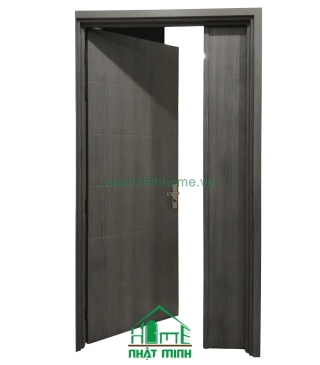 Cửa Nhựa Gỗ Composite 2 Cánh Phẳng Giá Rẻ NM77