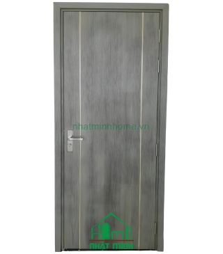 Cửa Nhựa Gỗ Composite Cánh Phẳng Viền 2 Sọc Chỉ Giá Rẻ