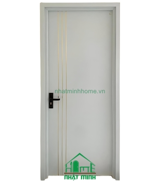 Cửa Nhựa Gỗ Composite Trắng 3 Sọc Chỉ Giá Rẻ NM85
