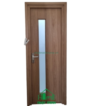 Cửa Nhựa Giả Gỗ Composite Gắn Kính Dài NM121