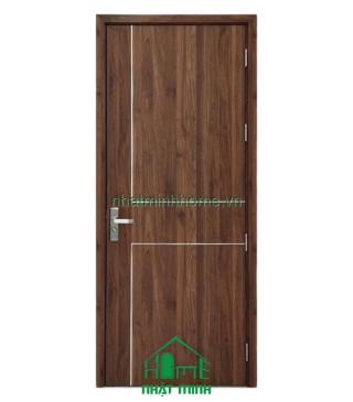 Cửa Nhựa Gỗ Composite Phẳng Sọc Chỉ Giá Rẻ NM100