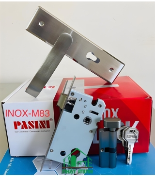 Khóa Cửa Phòng Tay Gạt Inox 304 Pasini M83