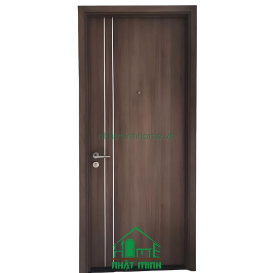 Cửa Gỗ MDF Melamine An Cường 2 Chỉ Nhôm NM19