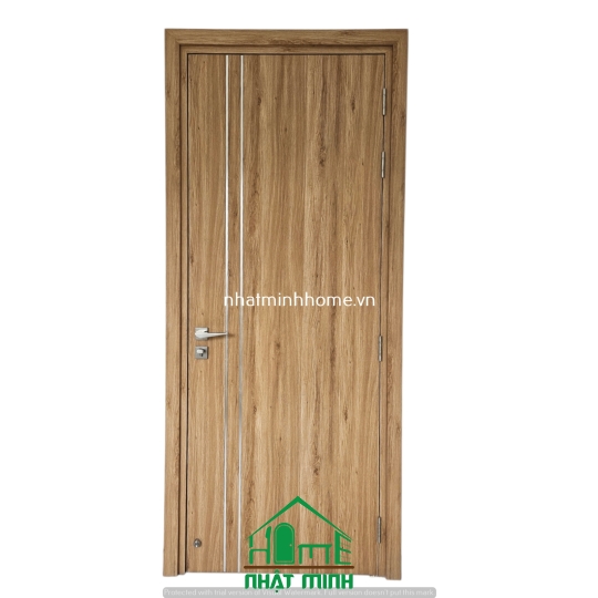 Cửa Nhựa Gỗ Composite AGP – Mã Màu B18 (Chạy Chỉ Nhôm Dọc)