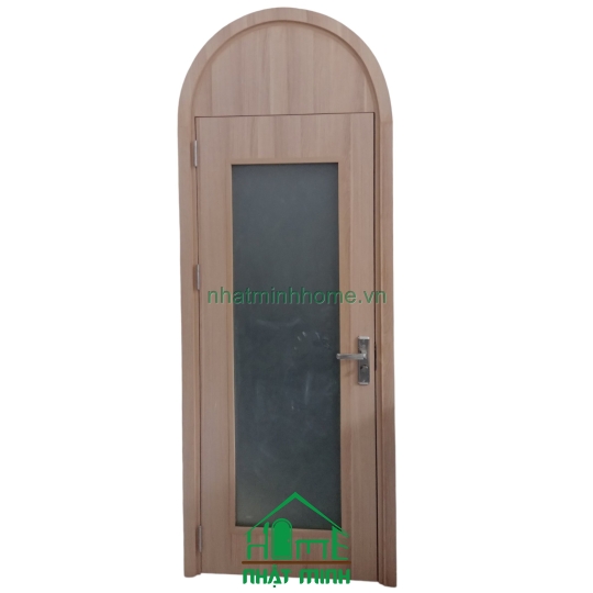 Cửa Vòm Gỗ MDF Melamine An Cường Gắn Kính giá Rẻ NM36