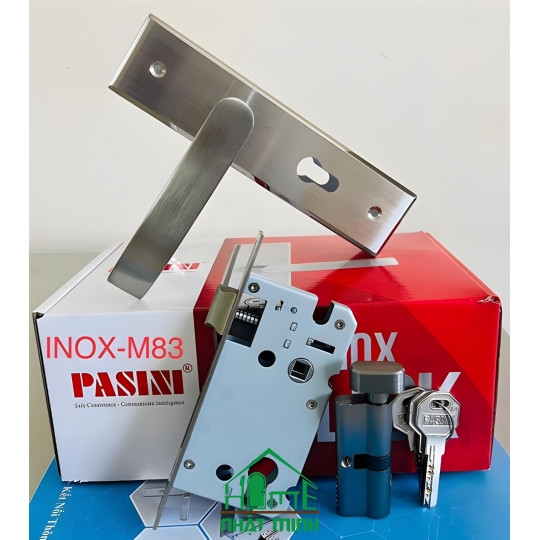 Khóa Cửa Phòng Tay Gạt Inox 304 Pasini M83